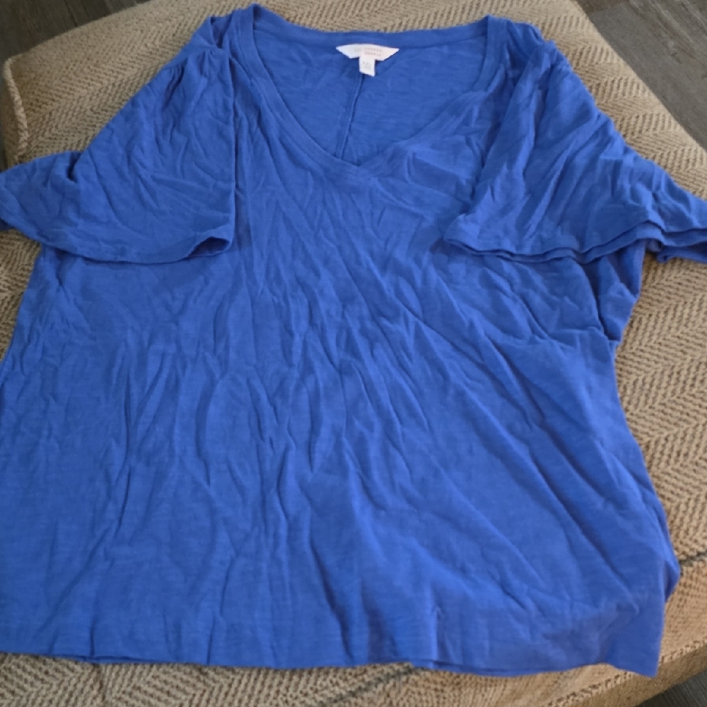 LC Lauren Conrad Blue Oversized Blouse